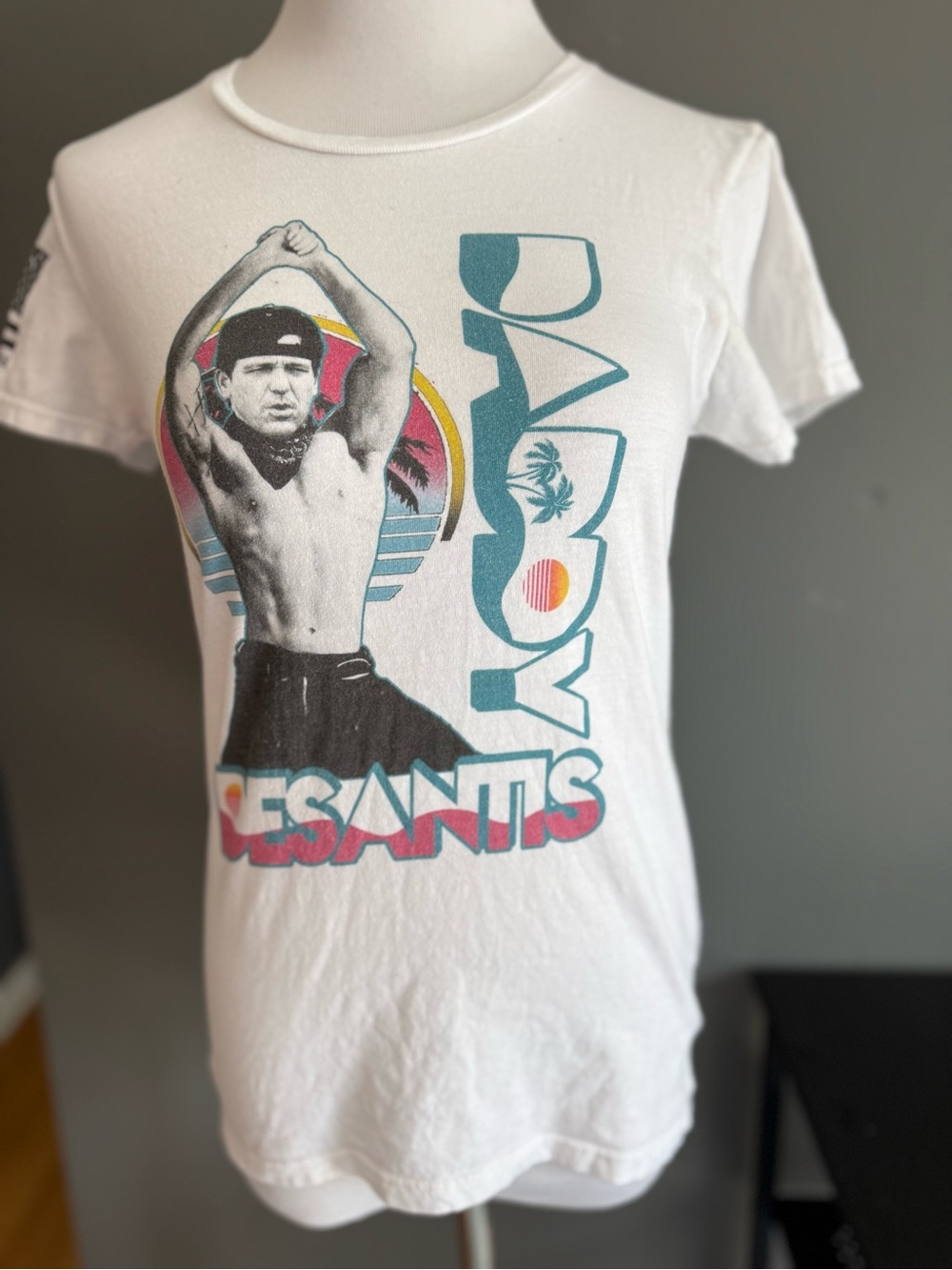 Printed Kicks Daddy DeSantis Political Novelty Graphic Tee Florida Retro
